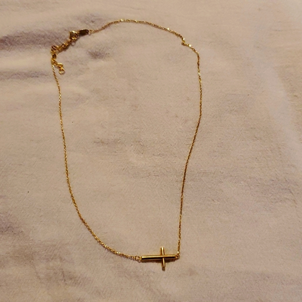 Vintage RCI 14K Turkey Marked Gold Cross Necklace